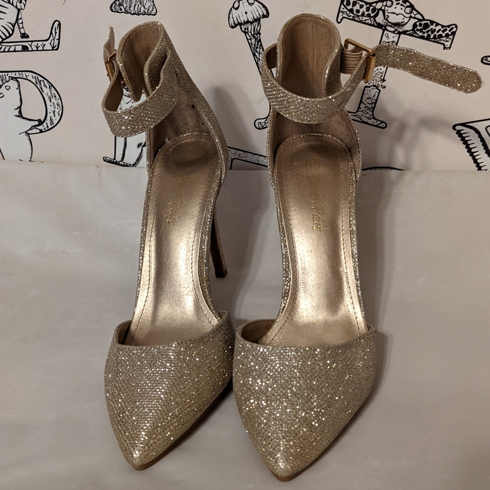 Dream Pairs Champagne Wedding Shoes